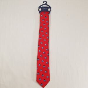 Chaps Kids Holiday/Christmas Red Tie With Conway Baby Shark With Santa's Hat New